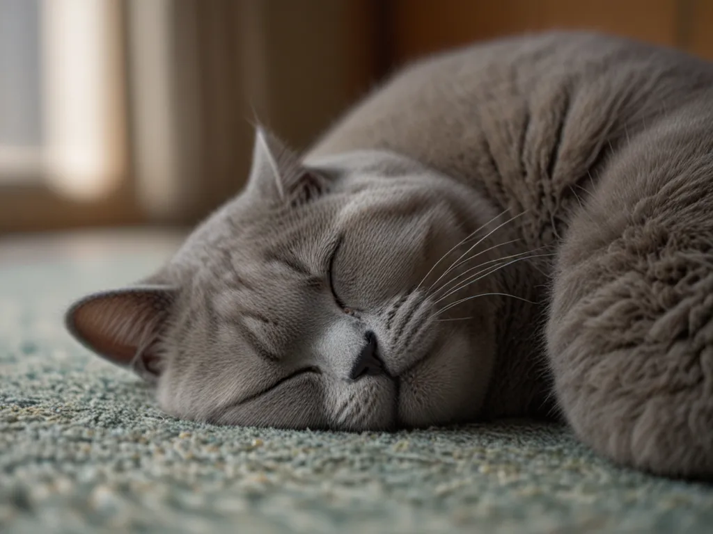 Brittiskt korthår som sover